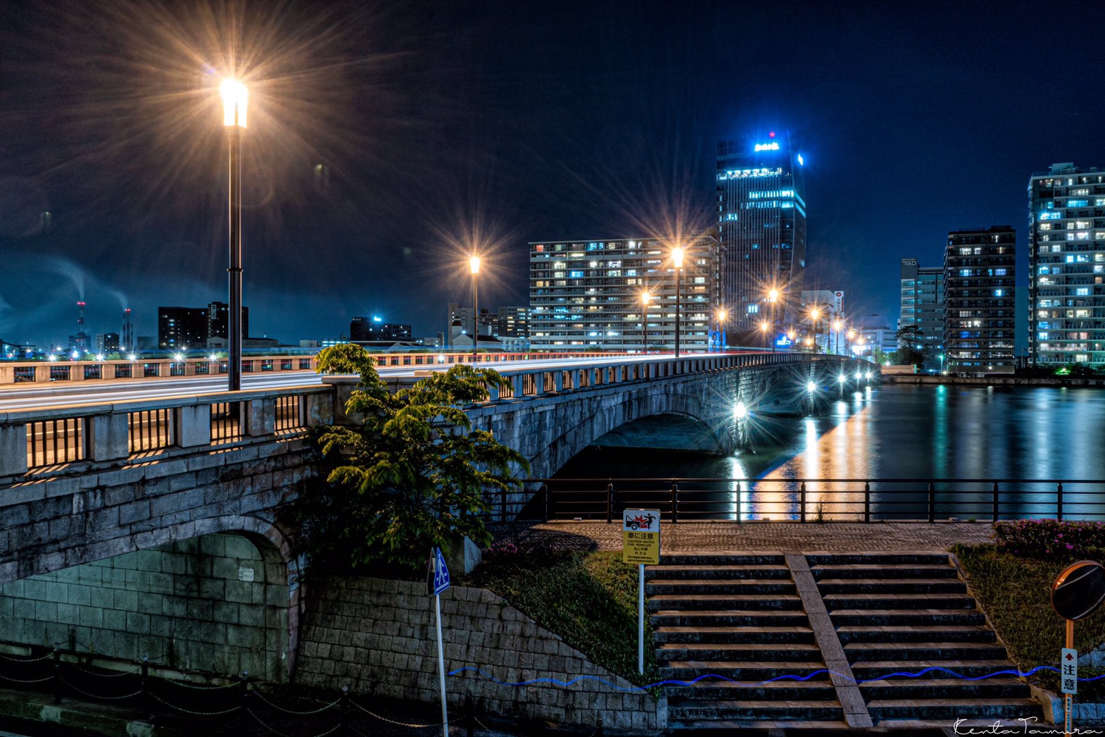 萬代橋付近夜景